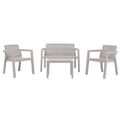 TOOMAX - Set da giardino Riviera 4 posti Grigio Tortora