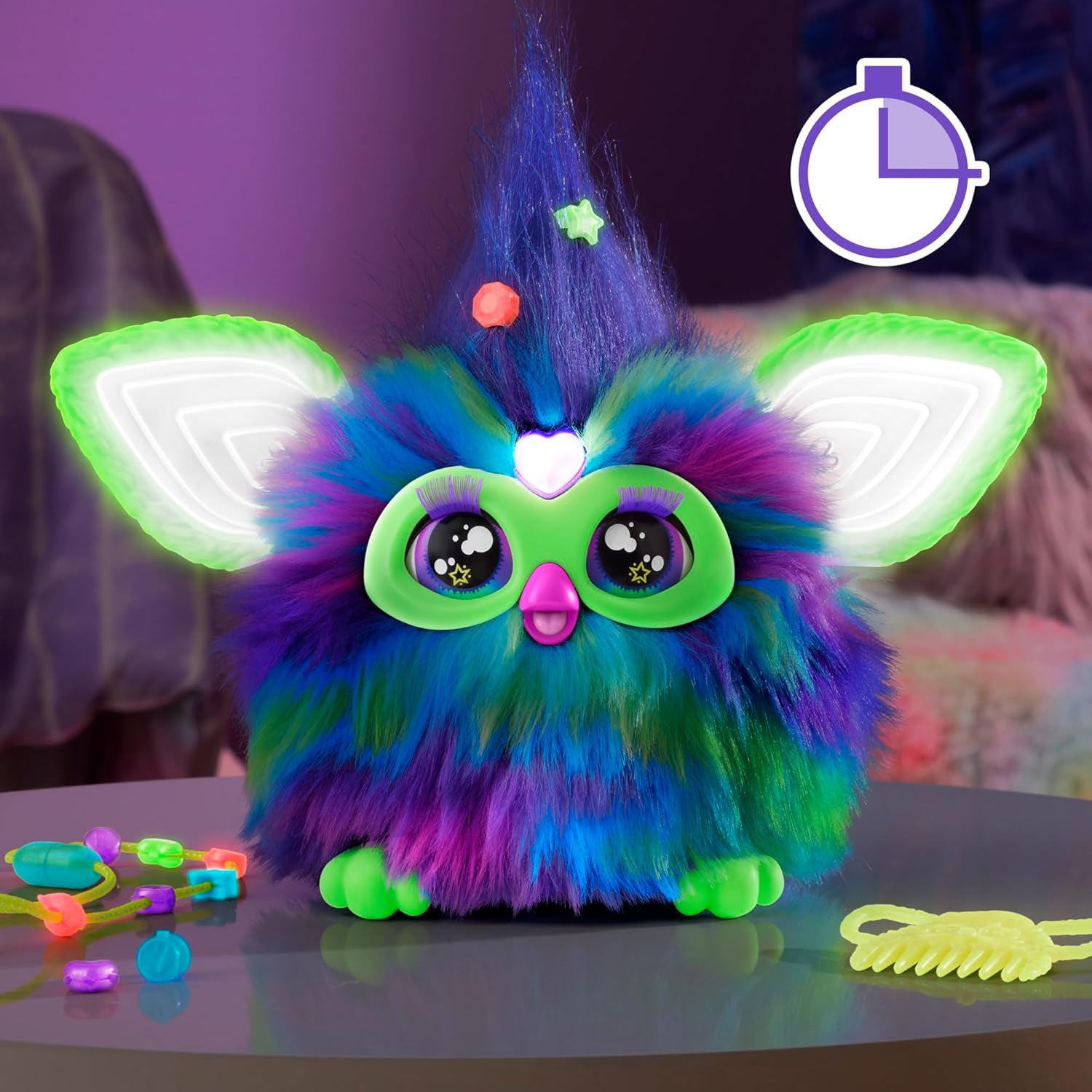 HASBRO - Furby Galaxy Interattivo Peluche Luminoso con Oltre 600 Reazioni