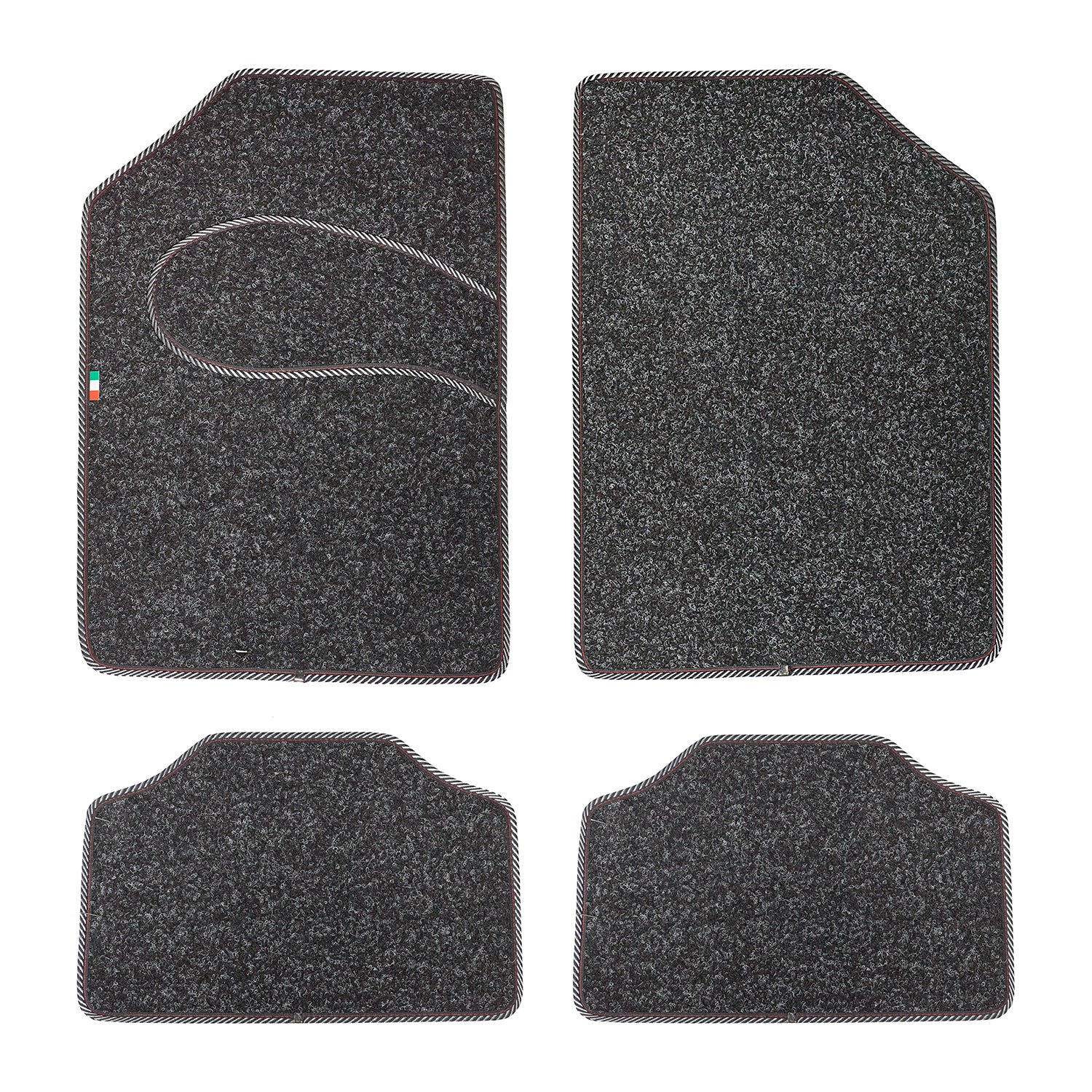 RHUTTEN - Tappeto Auto Moquette Lusso Universale 4 pezzi