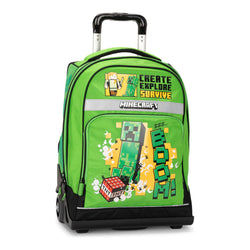 FC PANINI - Zaino Trolley Minecraft Premium Verde