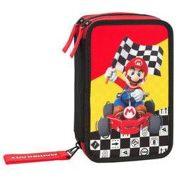 FC PANINI - Astuccio Mario kart 3 Zip Nero/Rosso/Giallo