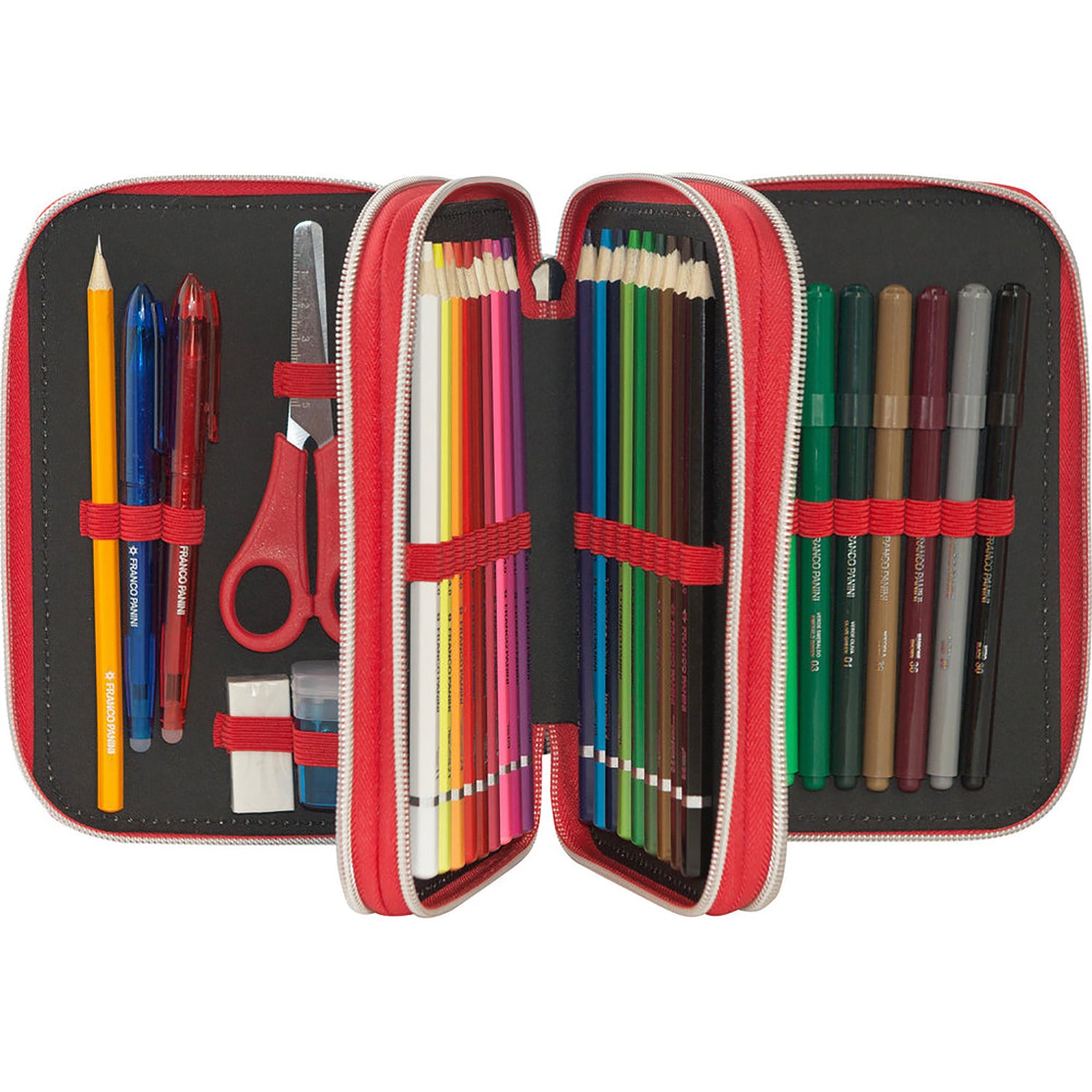 FC PANINI - Astuccio 3 Zip One Piece Rosso