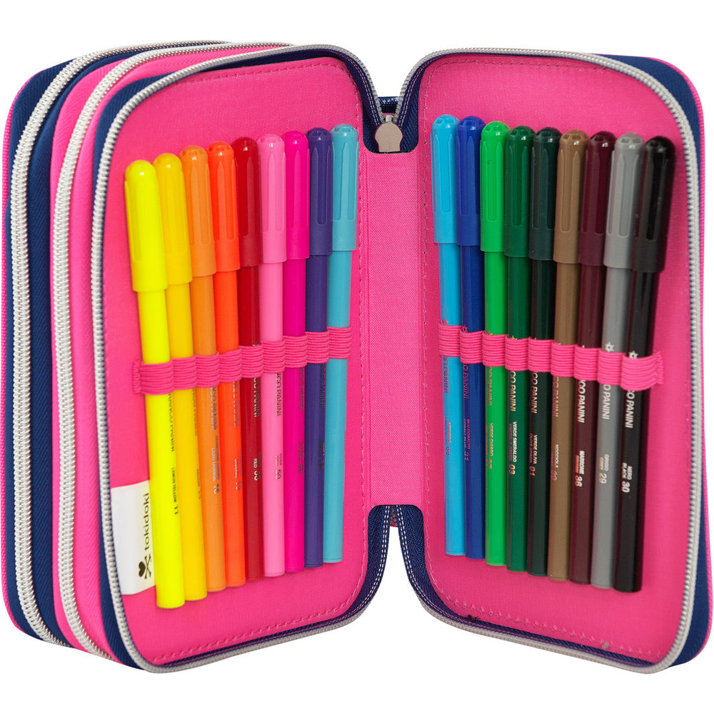 FC PANINI - Astuccio Tokidoki 3 Zip Blu