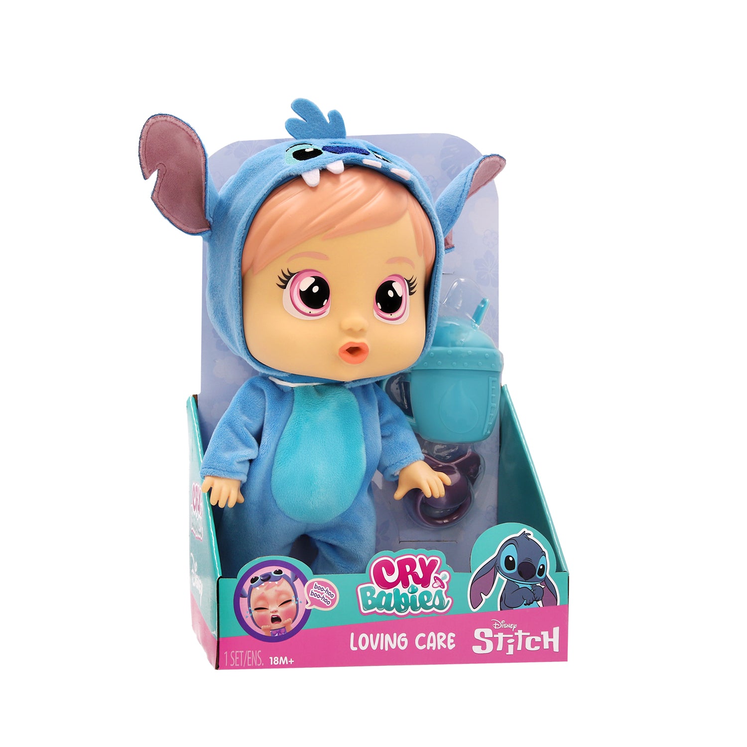 IMC TOYS - Cry Babies Loving Care Disney Bambola con Lacrime Vere e Accessori 18+ Mesi