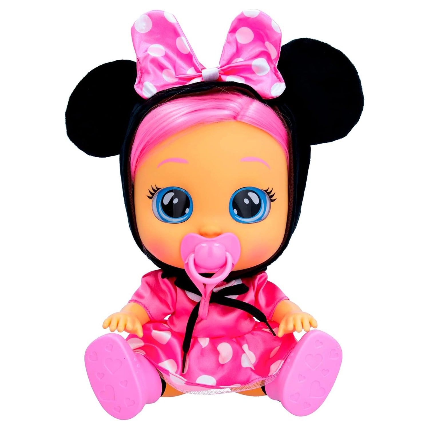 IMC TOYS - Cry Babies Dressy Minnie - Bambola Interattiva che Piange Lacrime Vere