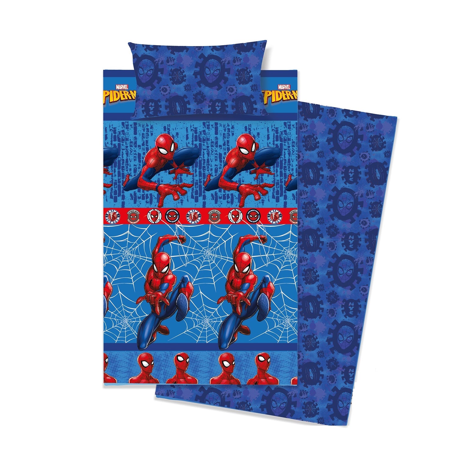 YUMA - Completo Letto 1 Piazza Spiderman Marvel in cotone 150x280 cm