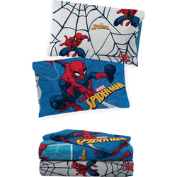 YUMA - Completo Letto 1 Piazza Spiderman Marvel in cotone - 150x280 cm