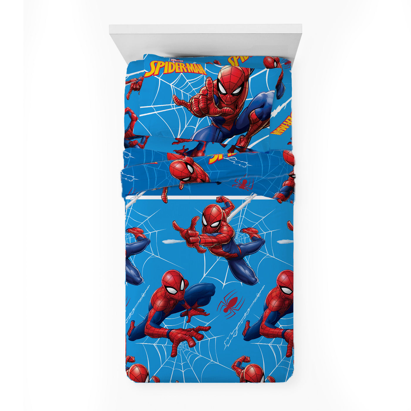 YUMA - Completo Letto 1 Piazza Spiderman Marvel in cotone 150x280 cm