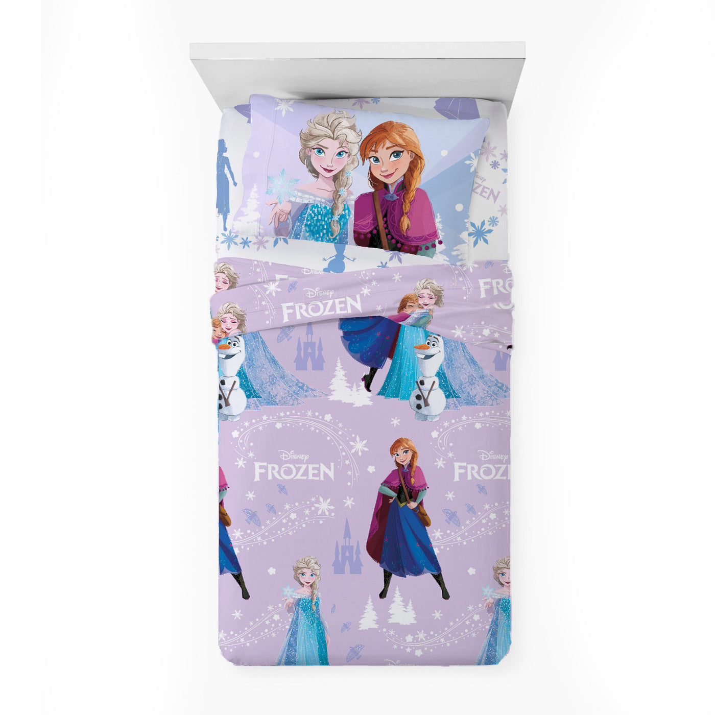 YUMA - Completo Letto 1 Piazza Frozen in cotone 150x280 cm