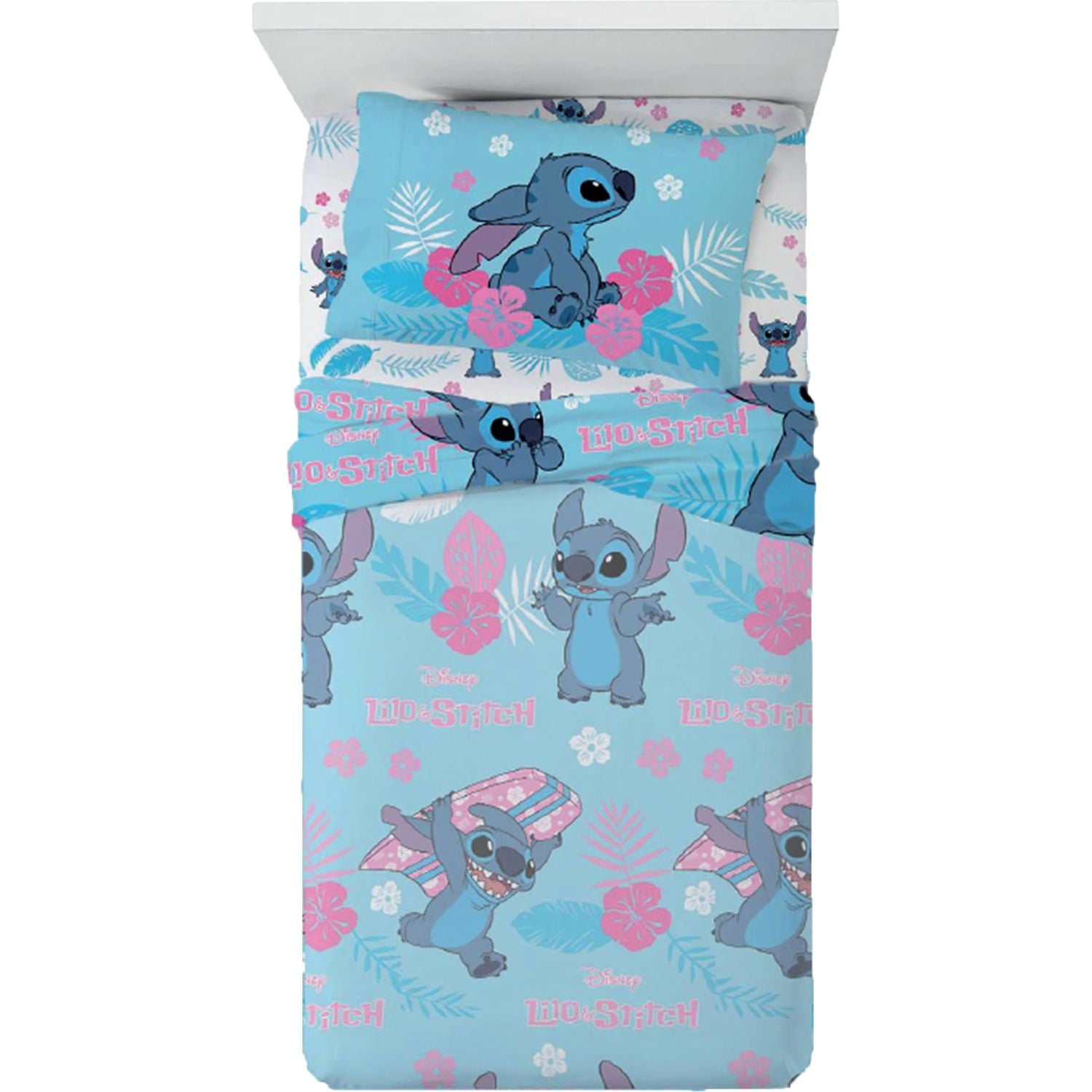 YUMA - Completo Letto 1 Piazza Disney Lilo & Stitch in cotone 150x280 cm