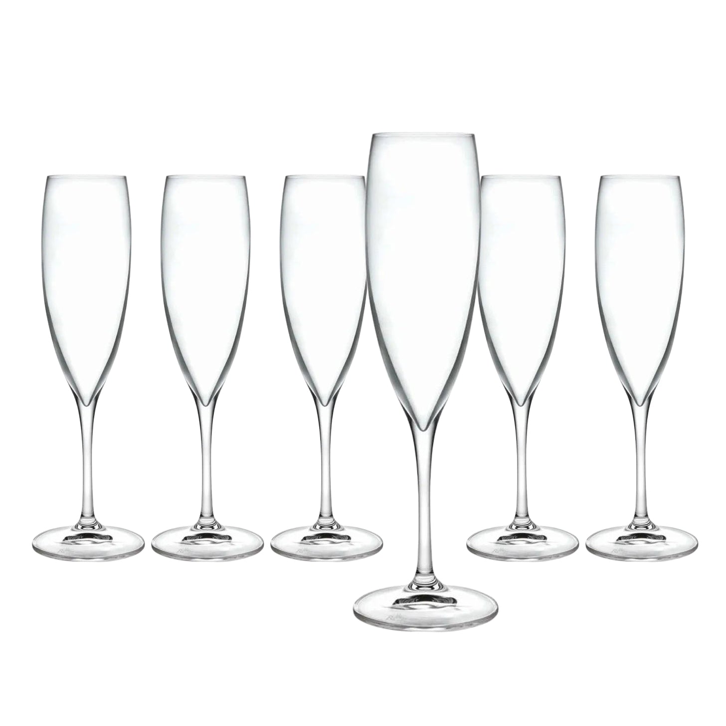 RCR CRISTALLERIA ITALIANA - Calici Flute Invino in vetro 24 cl - set 6 pezzi