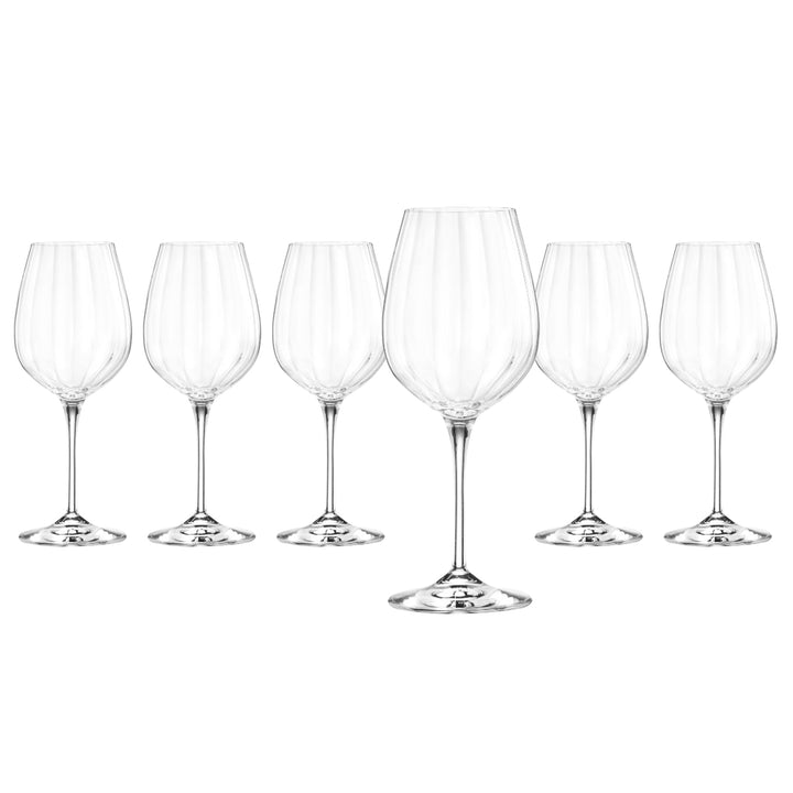 RCR CRISTALLERIA ITALIANA - Calici Dof Optiq in vetro 65 cl - set 6 pezzi
