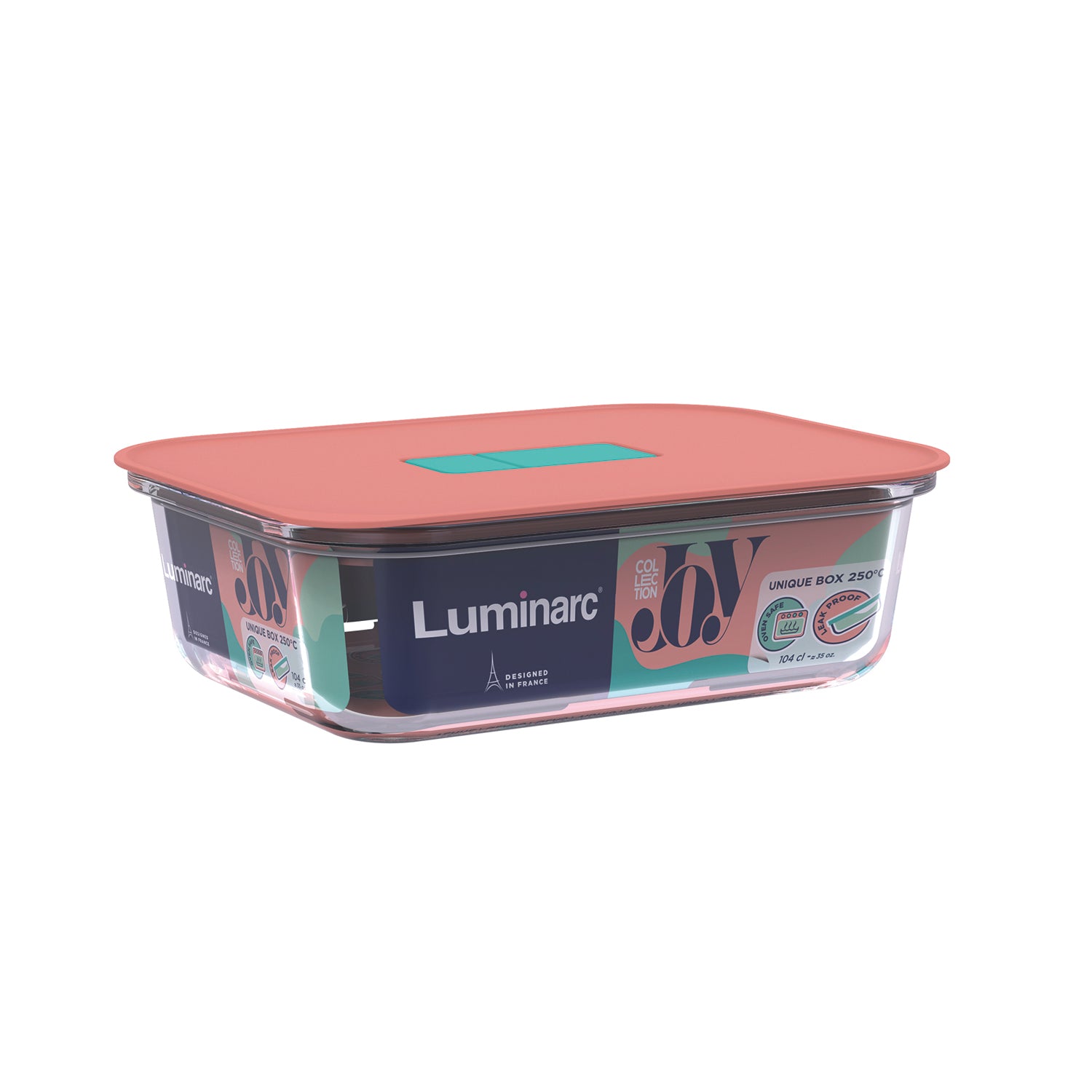 LUMINARC - Contenitore Ermetico Rettangolare Unique Box 104 cl