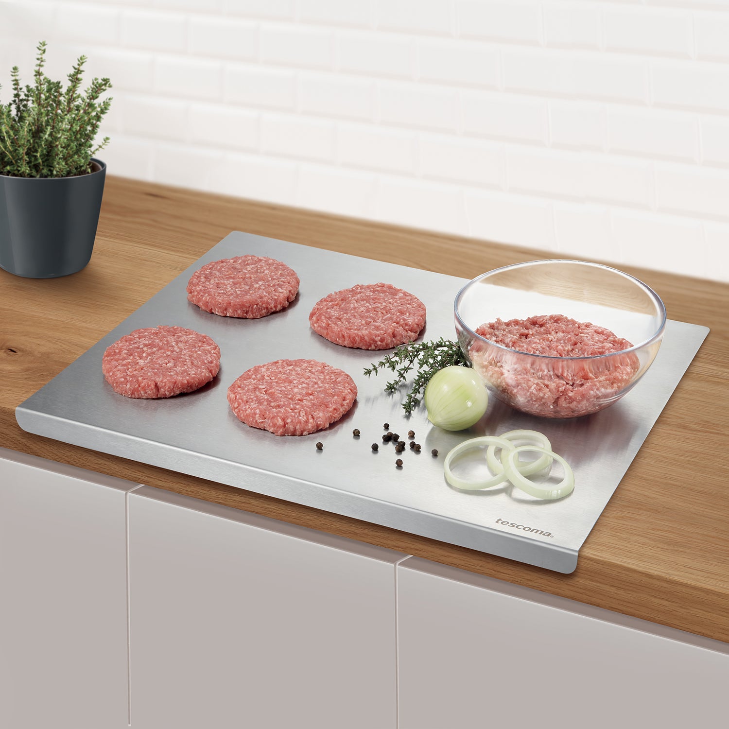 TESCOMA - Spianatoia in Acciaio Inox Linea Grandchef 45x35 cm