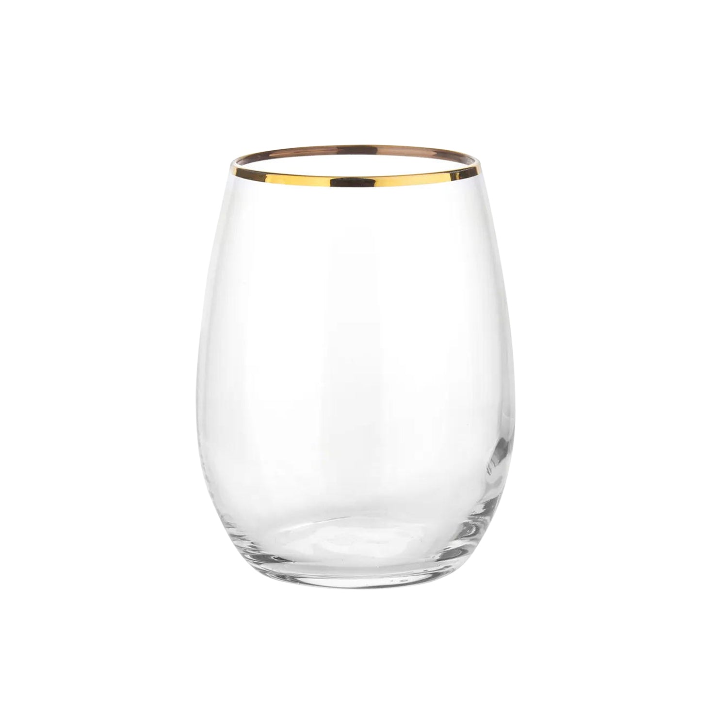 PASABAHCE - Bicchieri in Vetro Golden Touch Amber con Bordo Oro 35 cl - set 6 pezzi