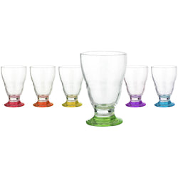 PASABAHCE - Bicchieri con fondo colorato - set 6 pezzi