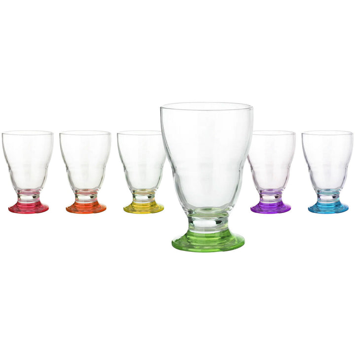 PASABAHCE - Bicchieri con fondo colorato - set 6 pezzi