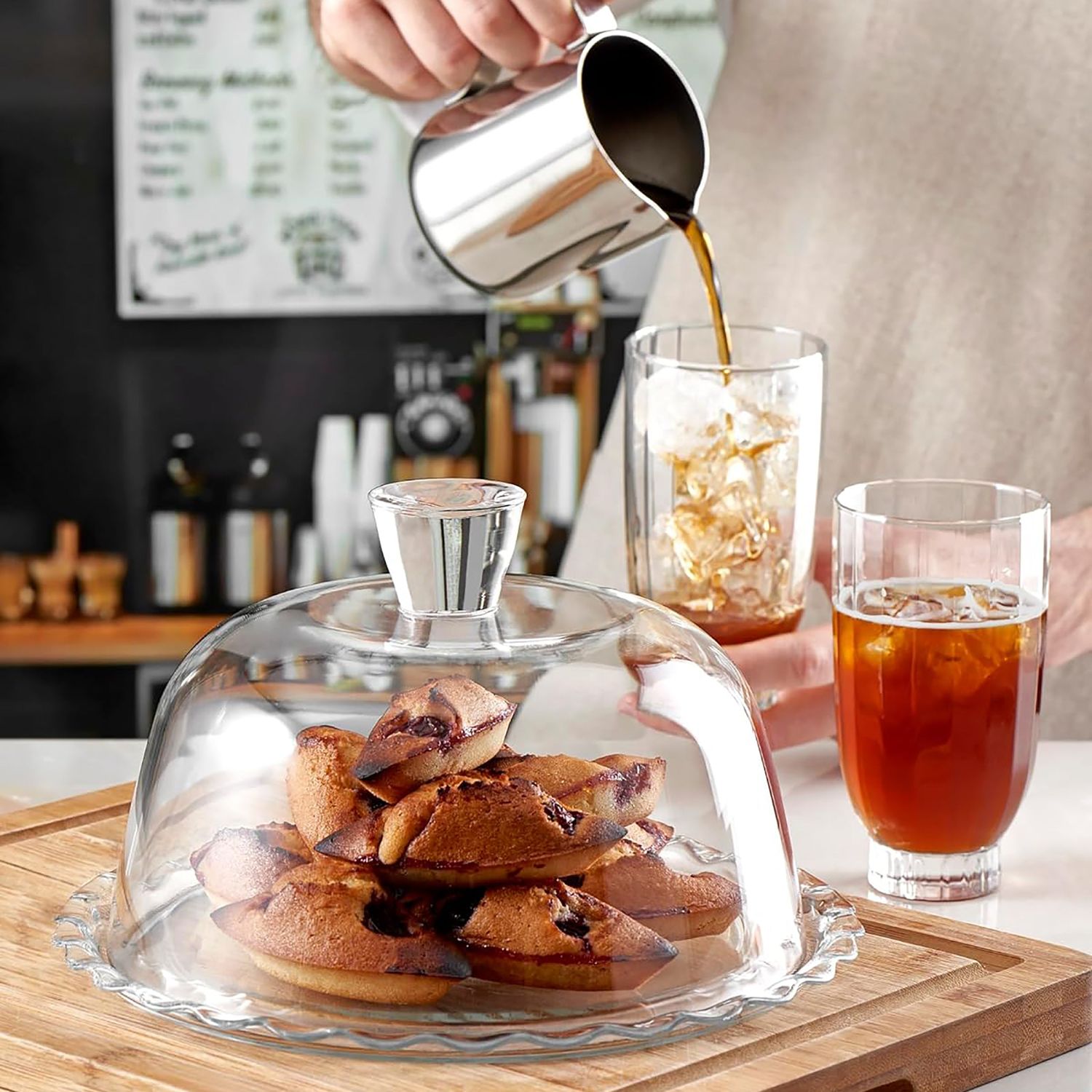 PASABAHCE - Piatto Torta in vetro con campana Linea Patisserie - diametro 26 cm