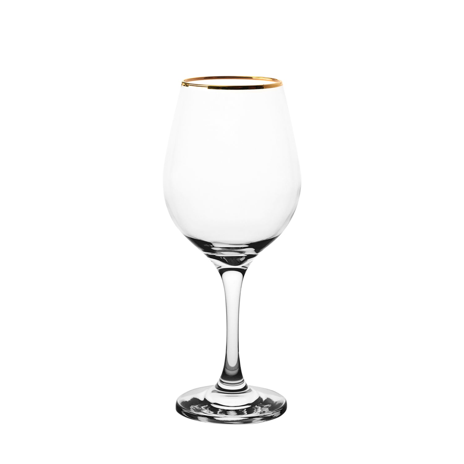 PASABAHCE - Calici in Vetro Golden Touch Amber con Bordo Oro 46 cl - set 6 pezzi