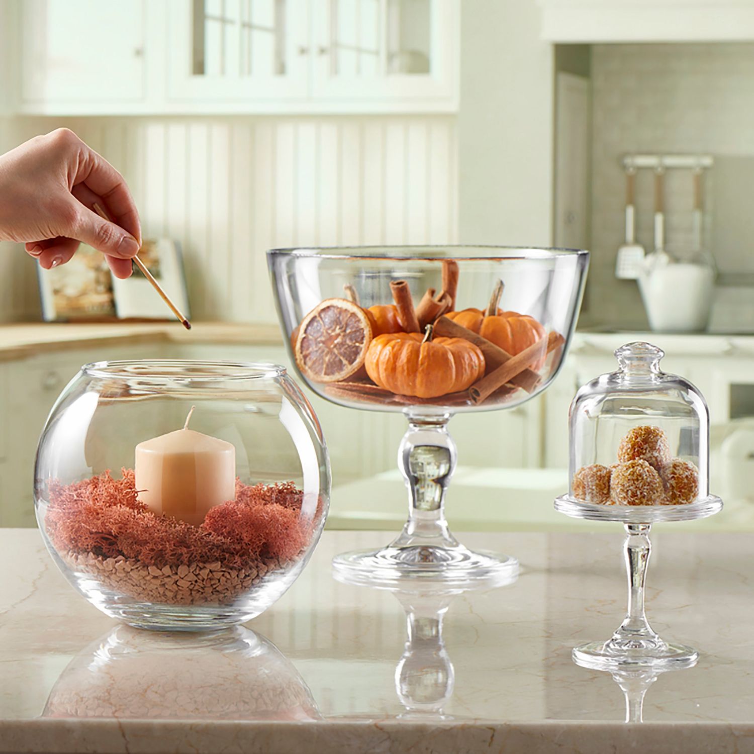 PASABAHCE - Alzata Porta Torta Trasparente in Vetro Linea Patisserie - h22,2 cm x ø22,4 cm