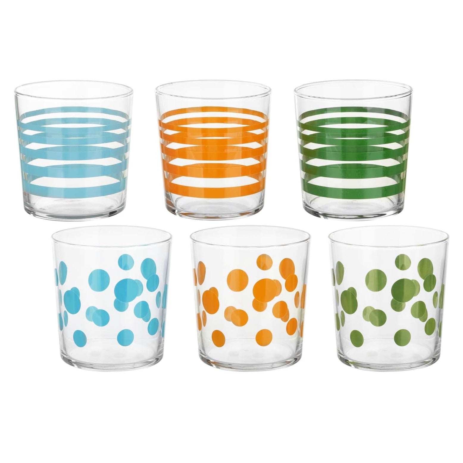 PASABAHCE - Bicchieri in vetro Dots&Stripes 36 cl - set 6 pezzi