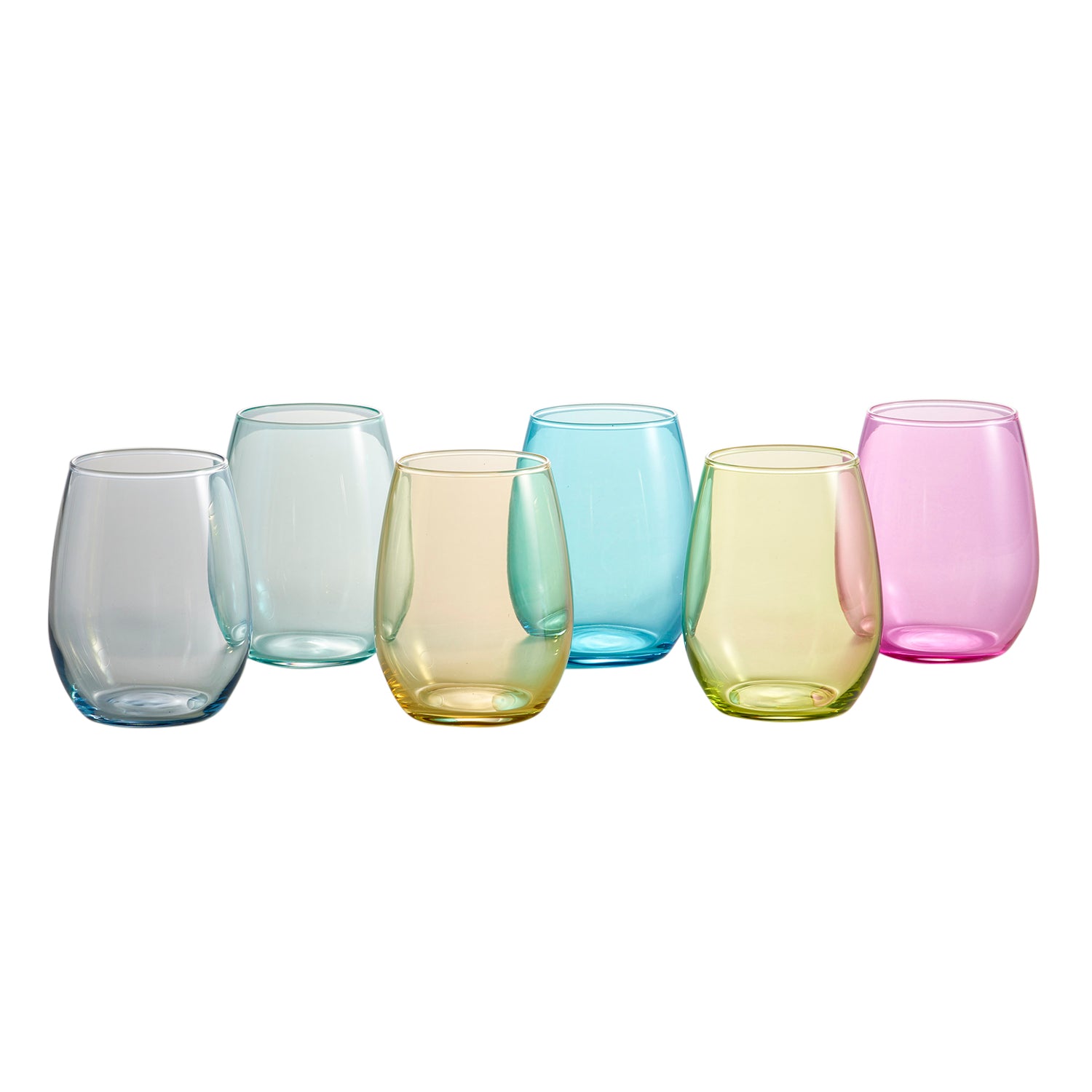 PASABAHCE - Bicchieri in vetro Amber Multicolor 35 cl - set 6 pezzi