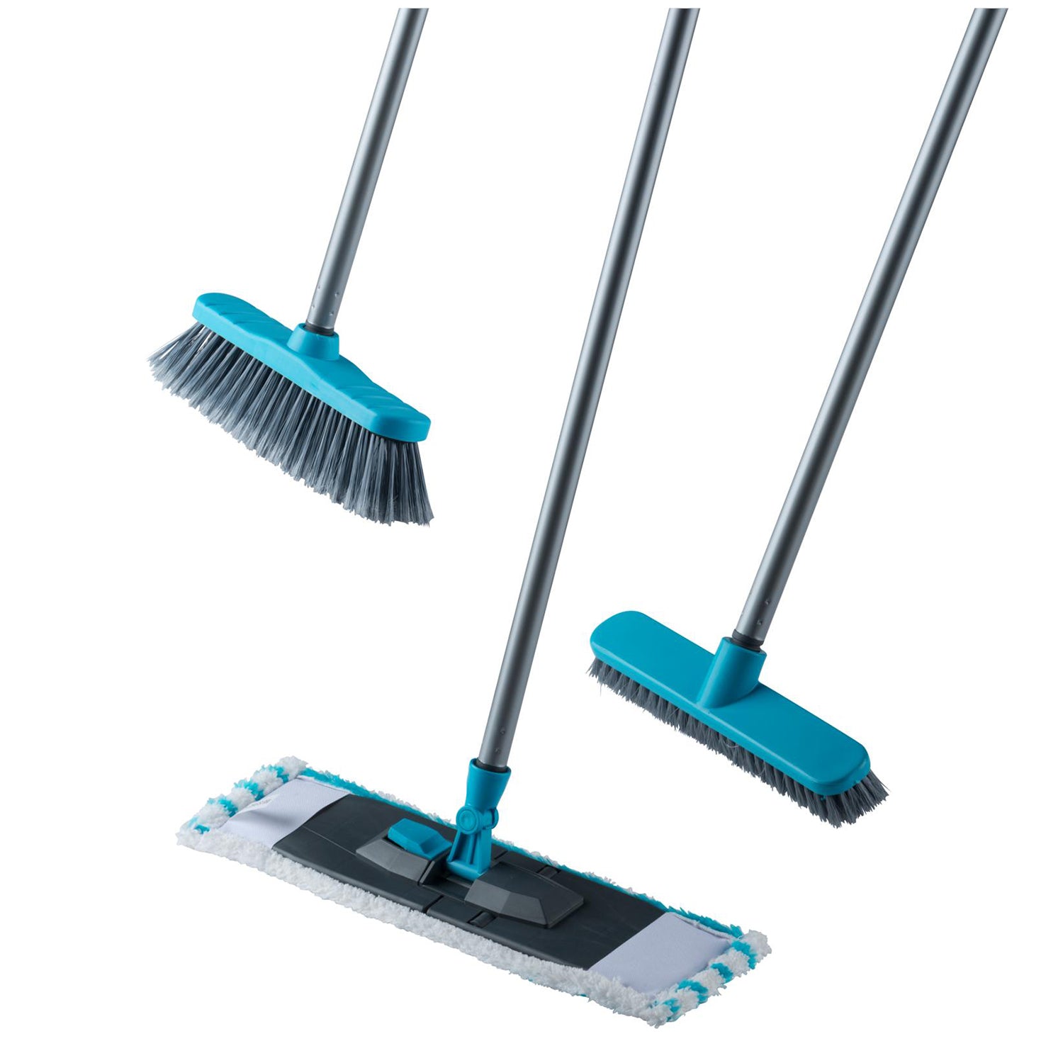EDCO - Set Pulizia 5 in 1 con Manico in Acciaio e Accessori