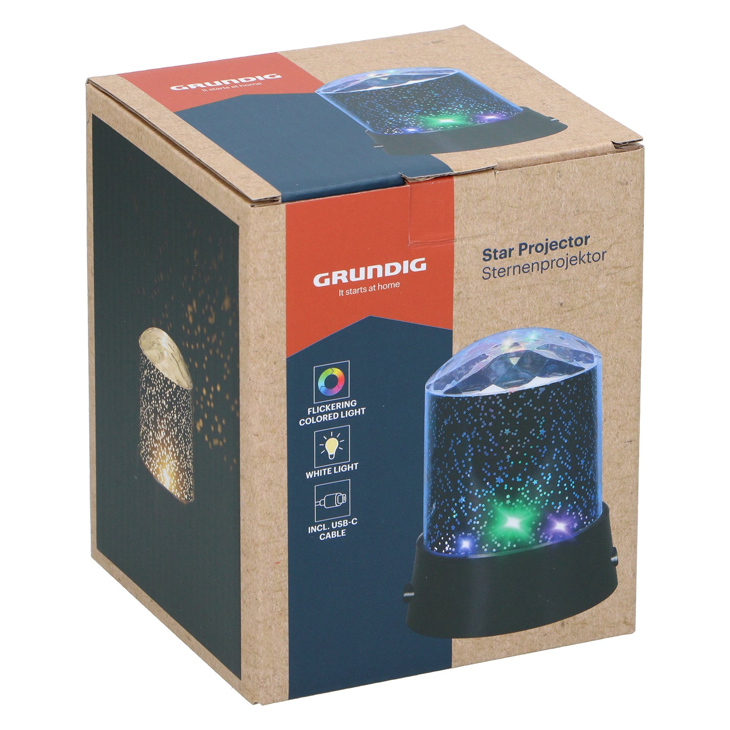 GRUNDIG - Lampada Proiettore Stelle LED Multicolor USB Star Projector
