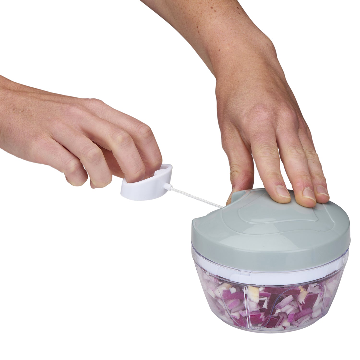 ALPINA - Tritatutto Manuale a Corda Multiuso con Lame in Acciaio - h9,5 cm diametro 12,5 cm