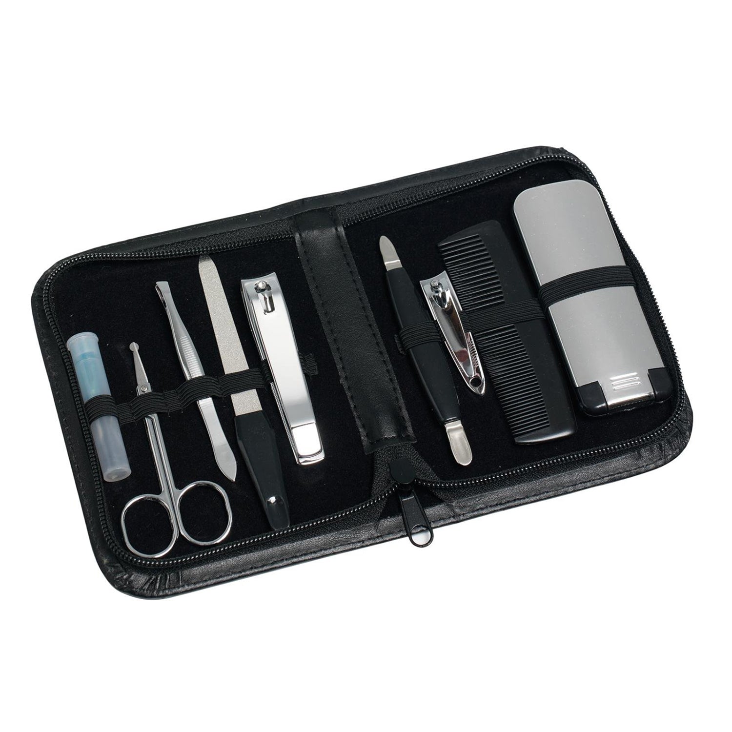 EDCO - Kit da Viaggio 10 Strumenti con Accessori per Manicure e Custodia Zip