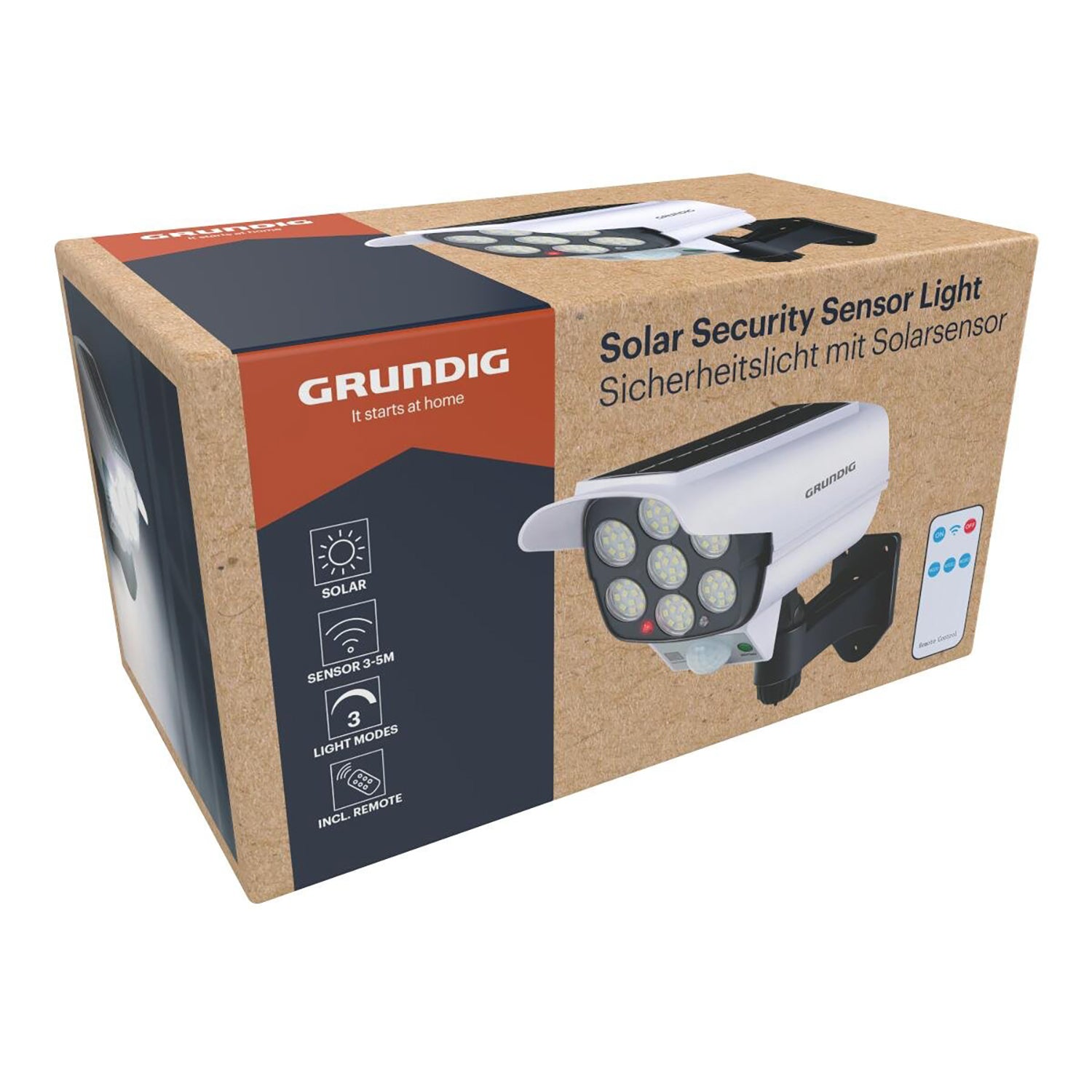 GRUNDIG - Luce Solare da Giardino con Sensore di Movimento