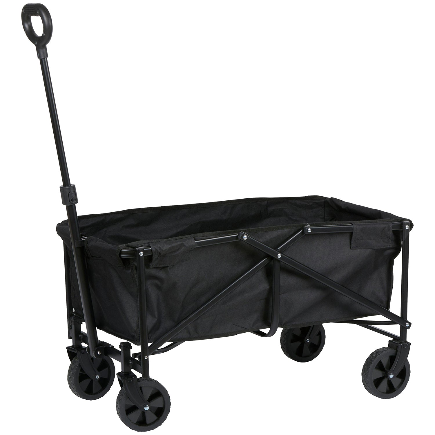 CAMP ACTIVE - Carrello Pieghevole Utility Nero Capacità max 50 kg - h97x84x40 cm