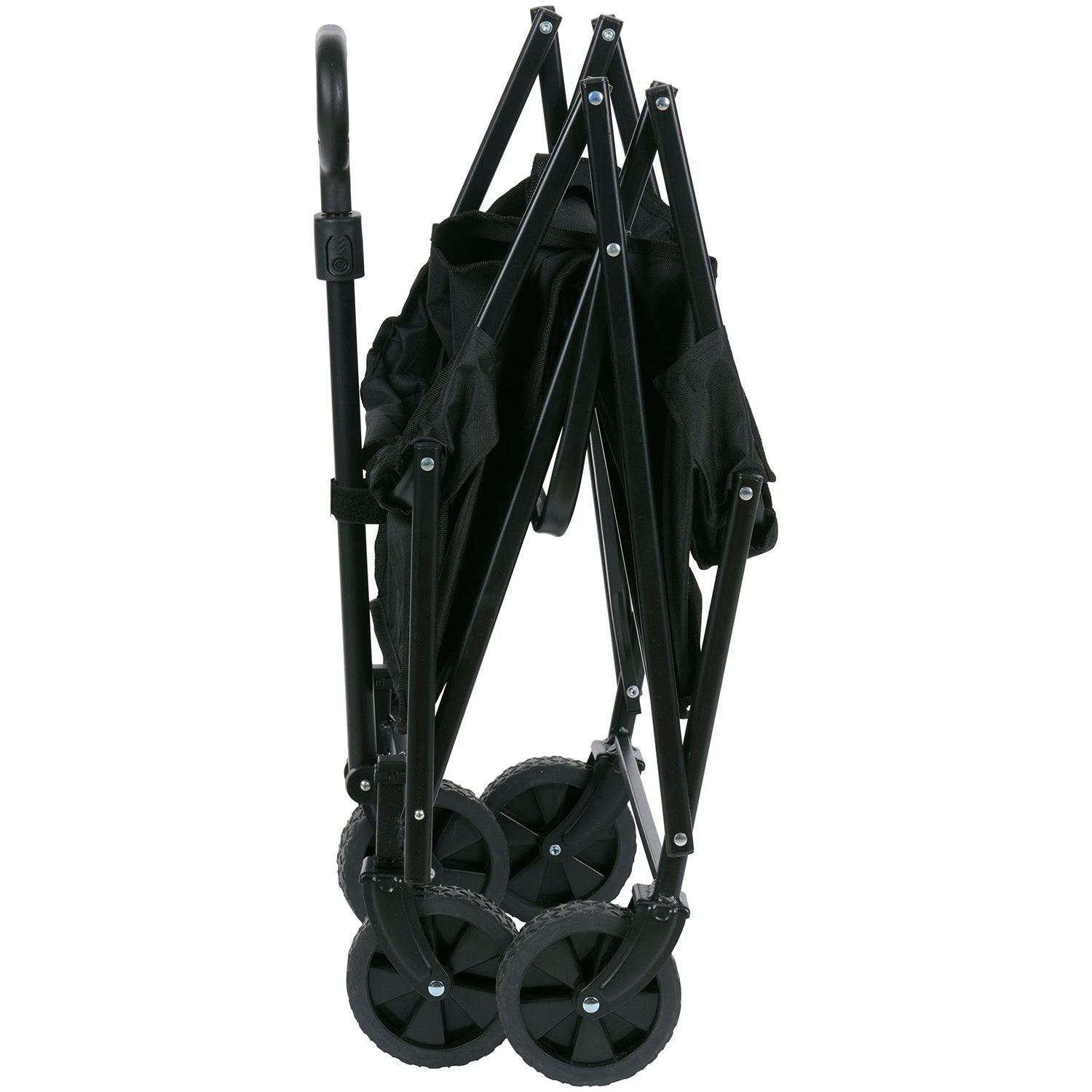 CAMP ACTIVE - Carrello Pieghevole Utility Nero Capacità max 50 kg - h97x84x40 cm