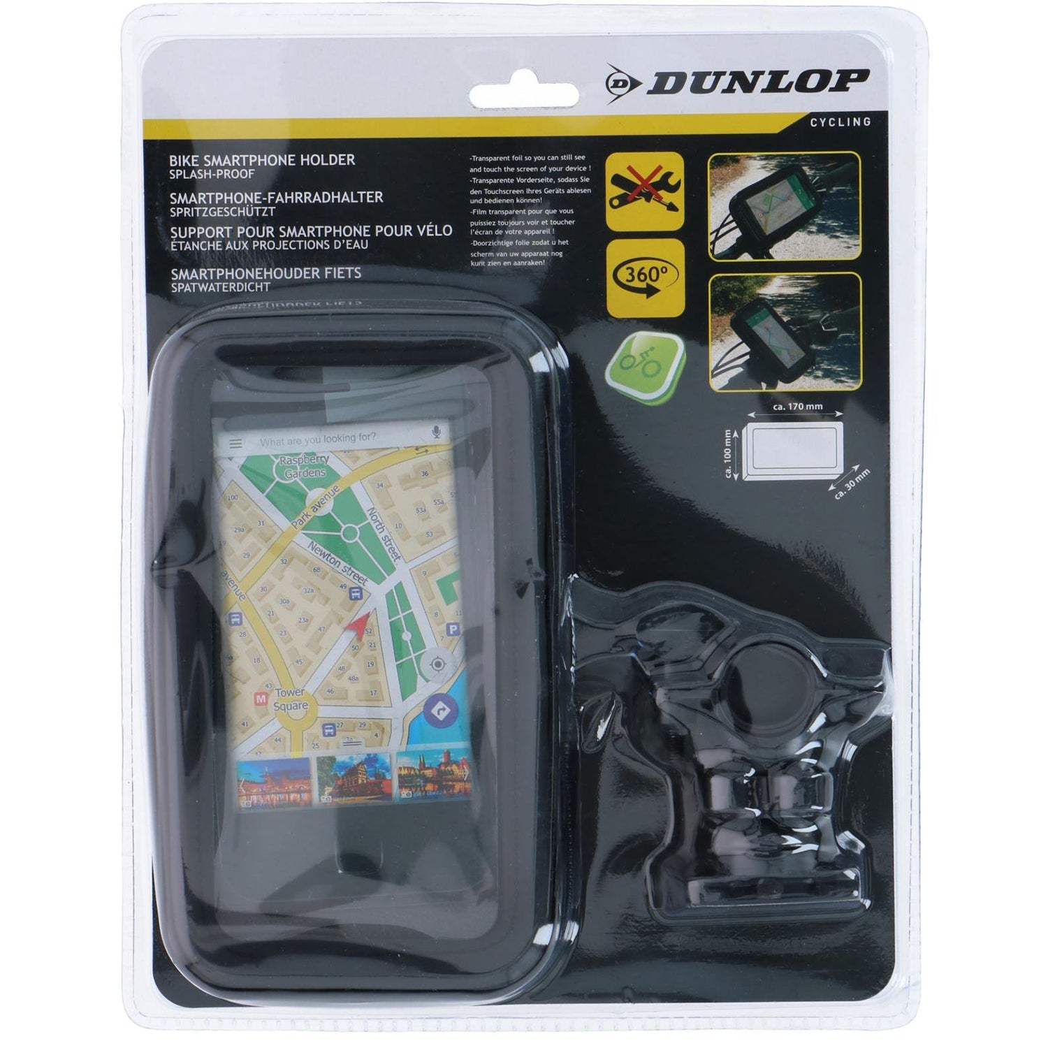 DUNLOP - Porta Telefono da Bicicletta Impermeabile