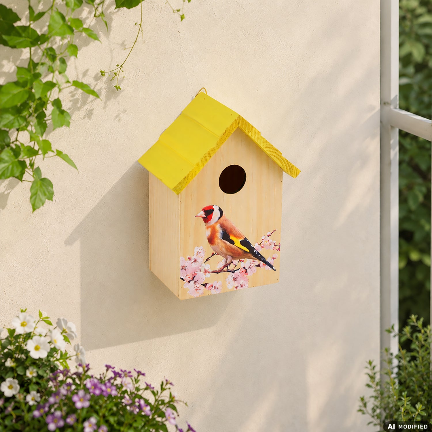 KINZO - Casetta per Uccellini Decorativa - h19,5x14x10 cm