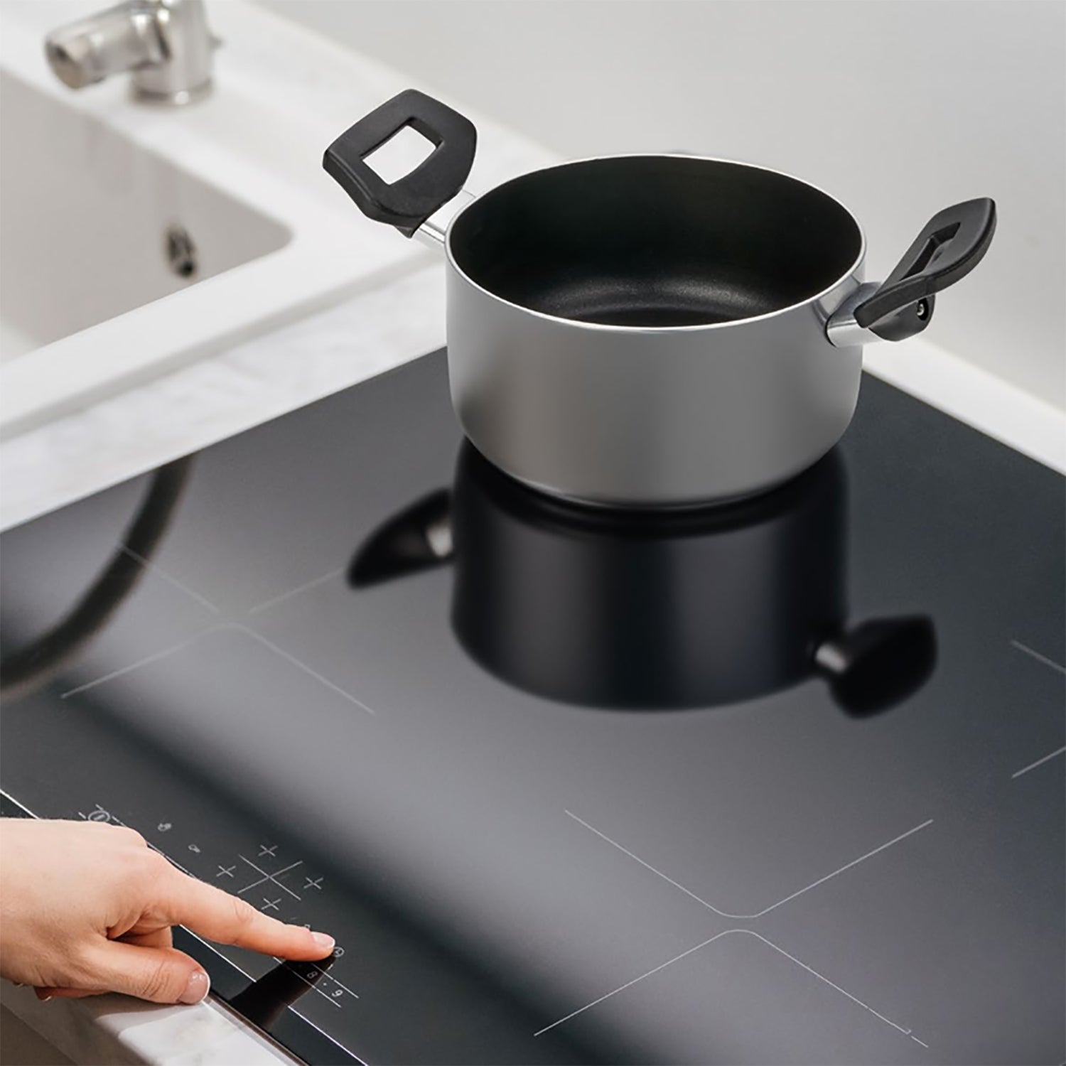 ABERT - Set 2 Pezzi Linea Easy – Padella e Casseruola Antiaderente per Induzione