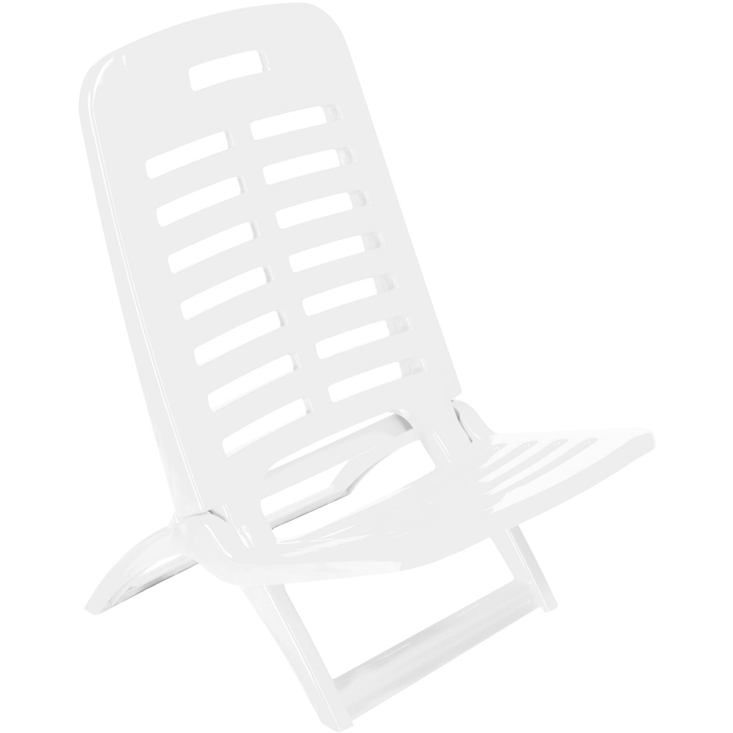 PROGARDEN - Spiaggina Playa in polipropilene bianca - 39,5x56x61,5 cm