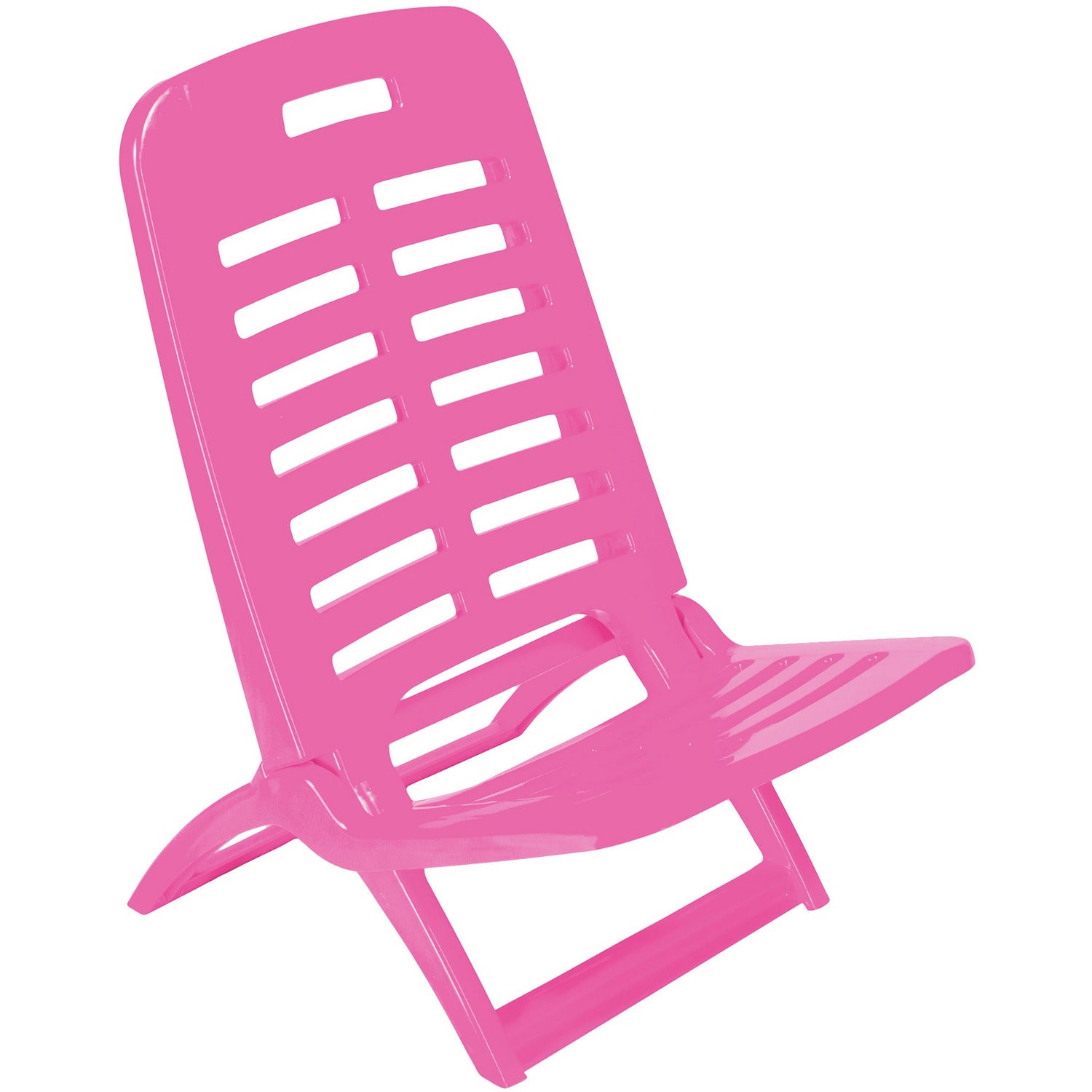 PROGARDEN - Spiaggina Playa in polipropilene fucsia - 39,5x56x61,5 cm