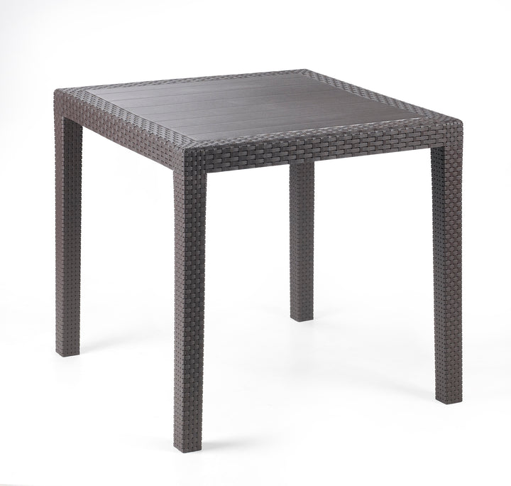 PROGARDEN - Tavolo da giardino King Moka Linea Rattan - h72x79x79 cm