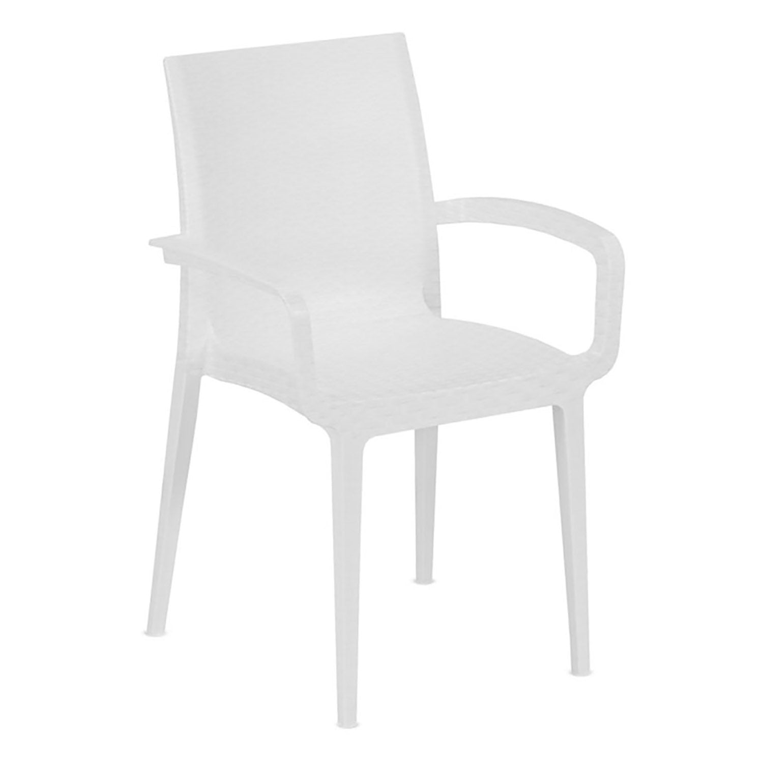 PROGARDEN - Sedia da giardino Duke Bianca Linea Contract - h81x48x42 cm