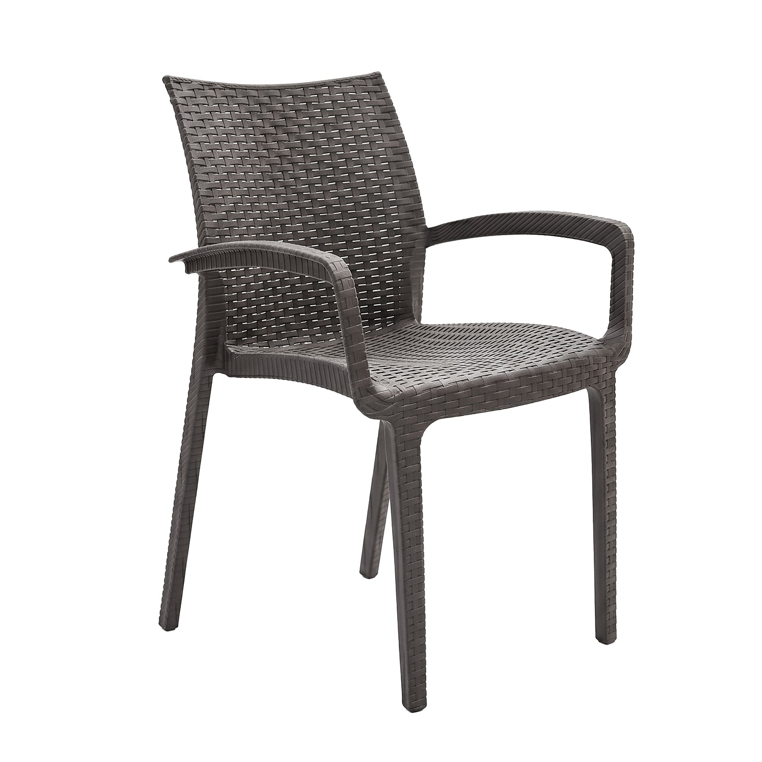 PROGARDEN - Sedia da giardino Duke Moka Linea Contract - h81x48x42 cm