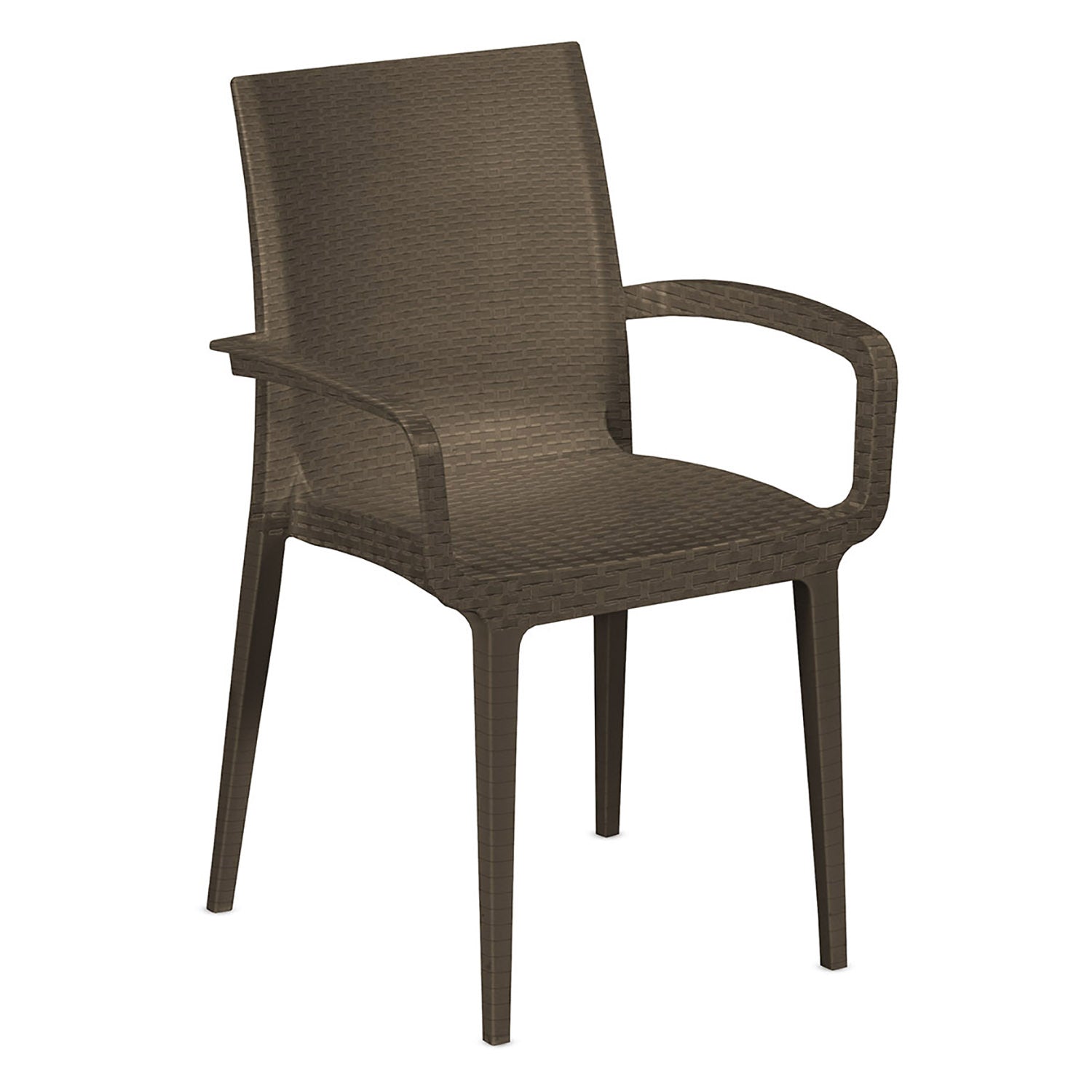 PROGARDEN - Sedia da giardino Duke Moka Linea Contract - h81x48x42 cm