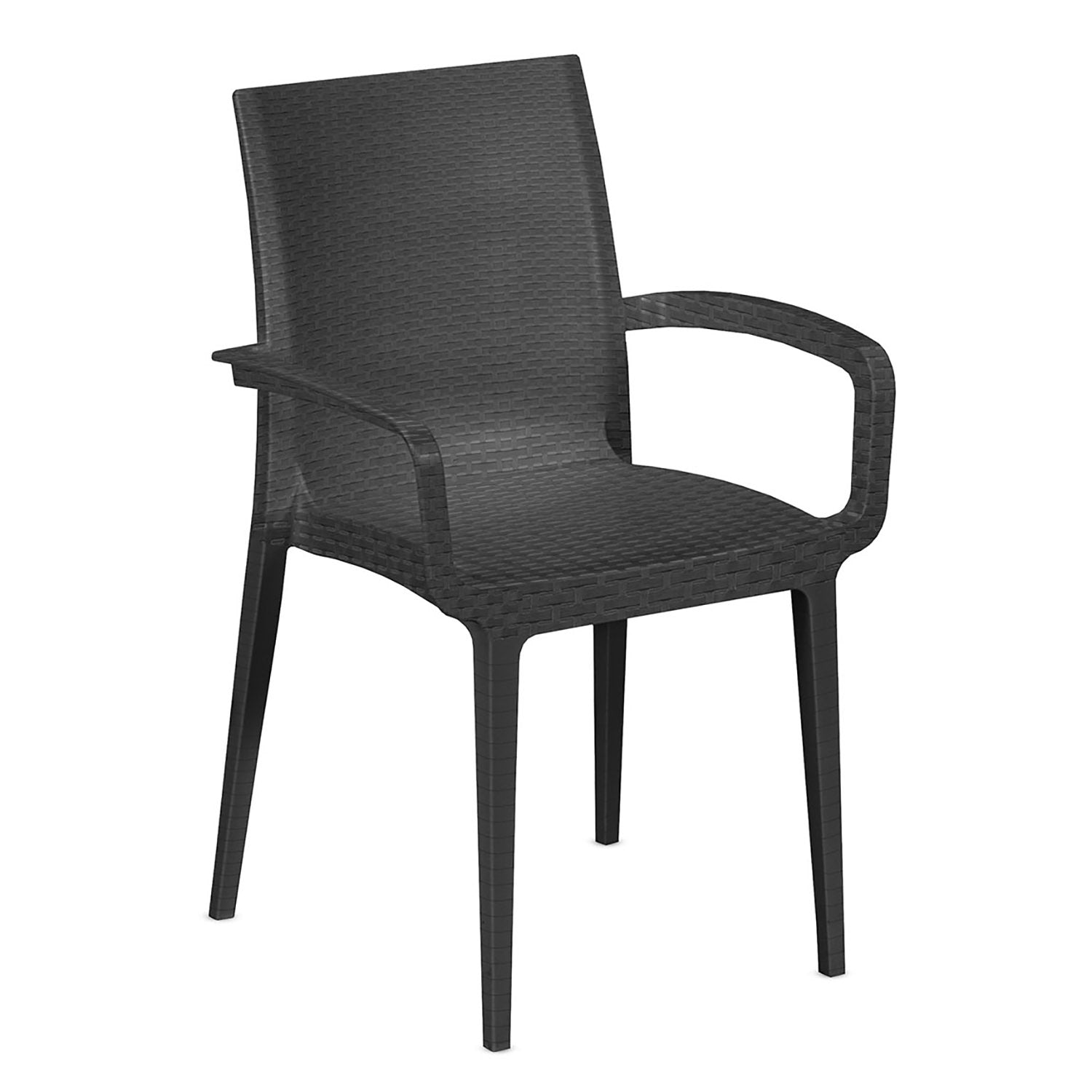 PROGARDEN - Sedia da giardino Duke Antracite Linea Contract - h81x48x42 cm