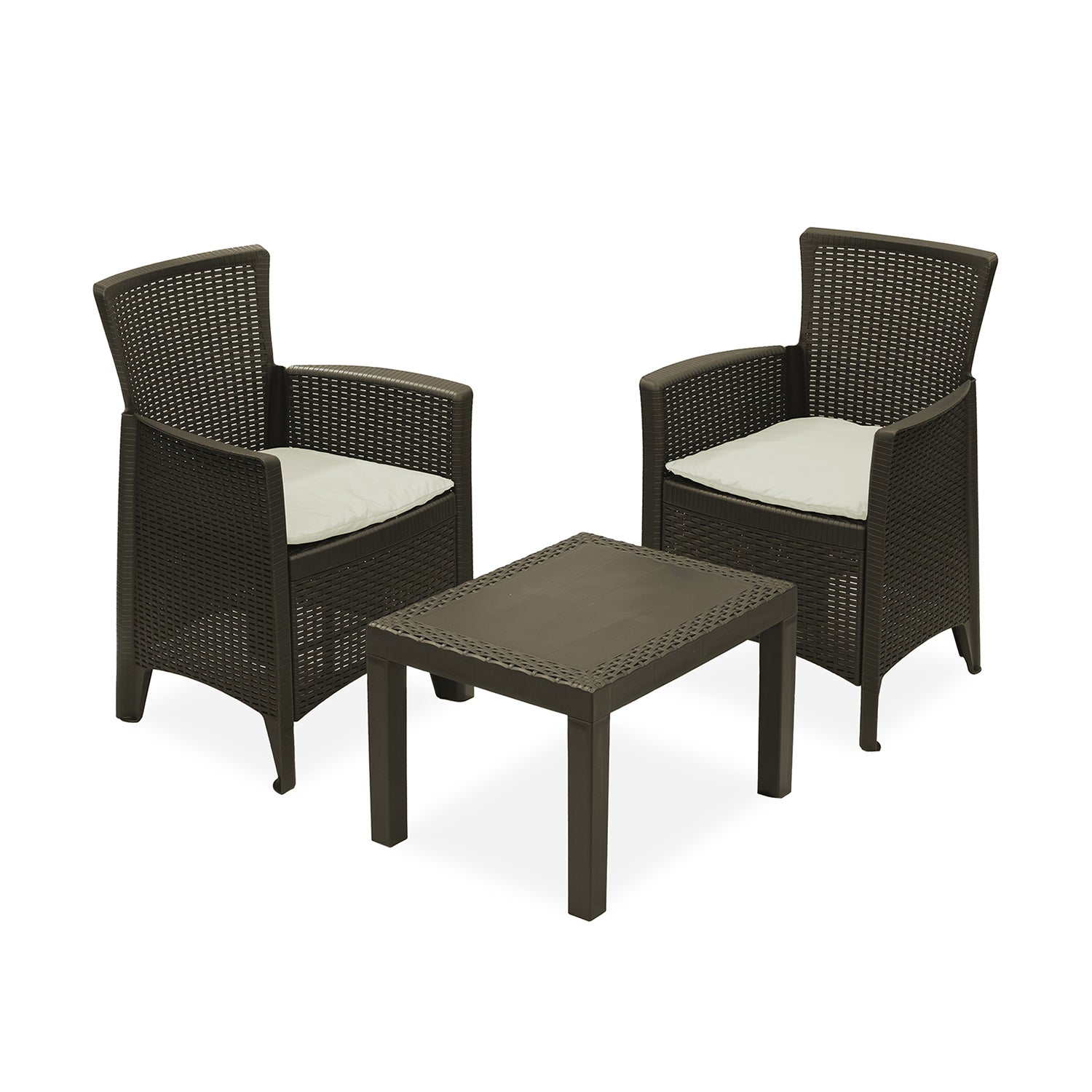 PROGARDEN - Set da giardino Forest 3 Pezzi Marrone Linea Rattan