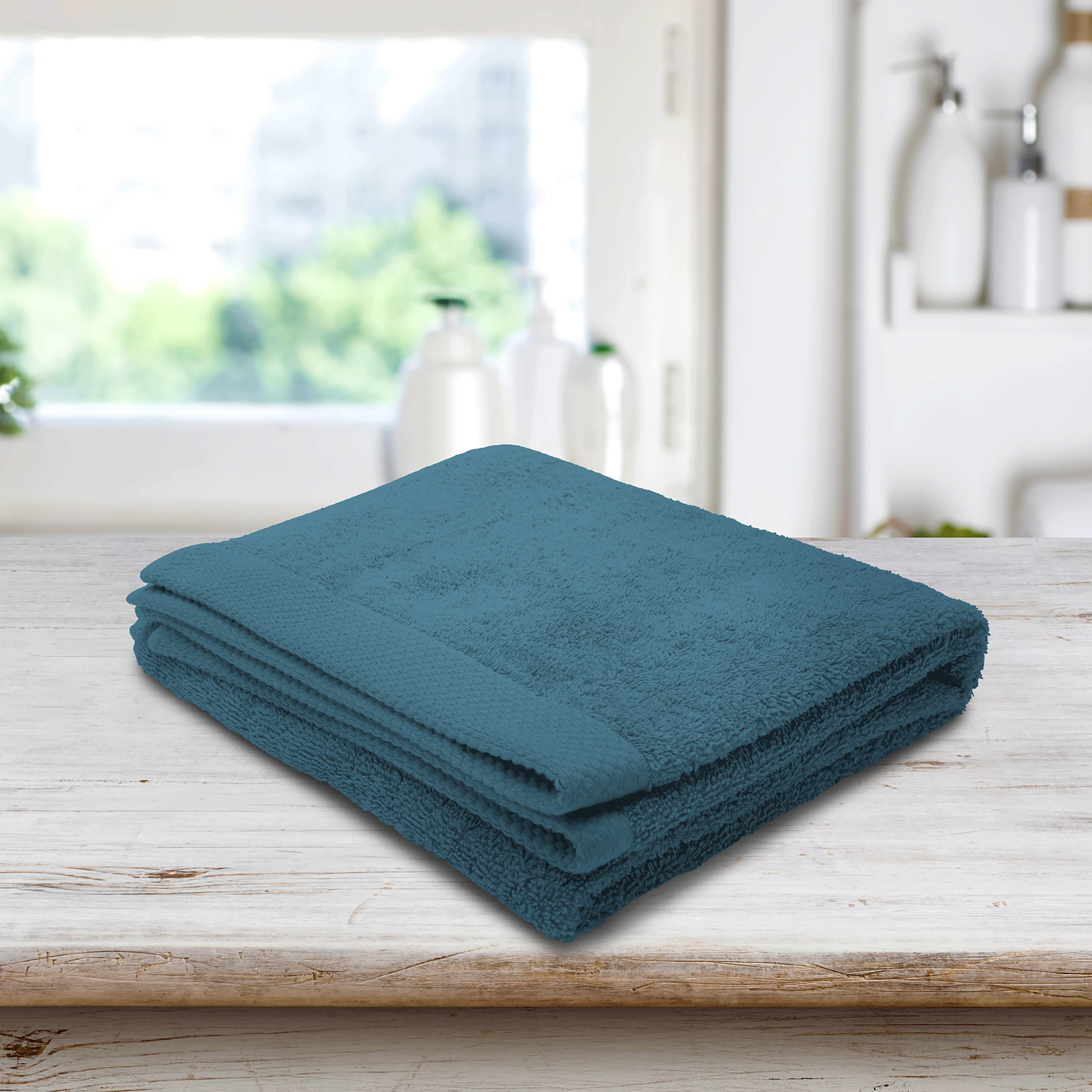 FRATELLI ZAMBETTI - Telo in cotone Petrolio Spugna Melodia 90x140 cm