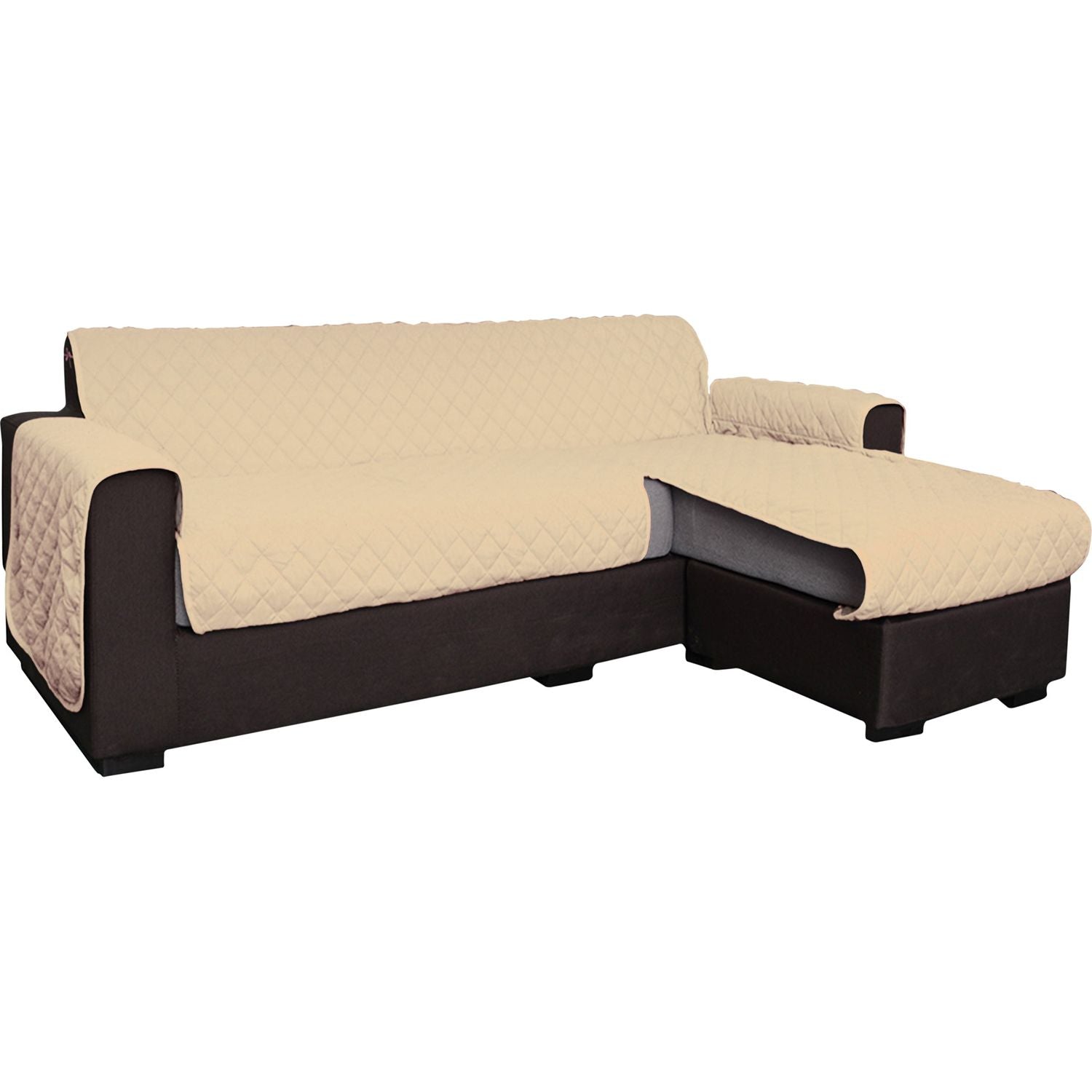 FRATELLI ZAMBETTI - Copridivano con penisola Simple Panna 2 posti