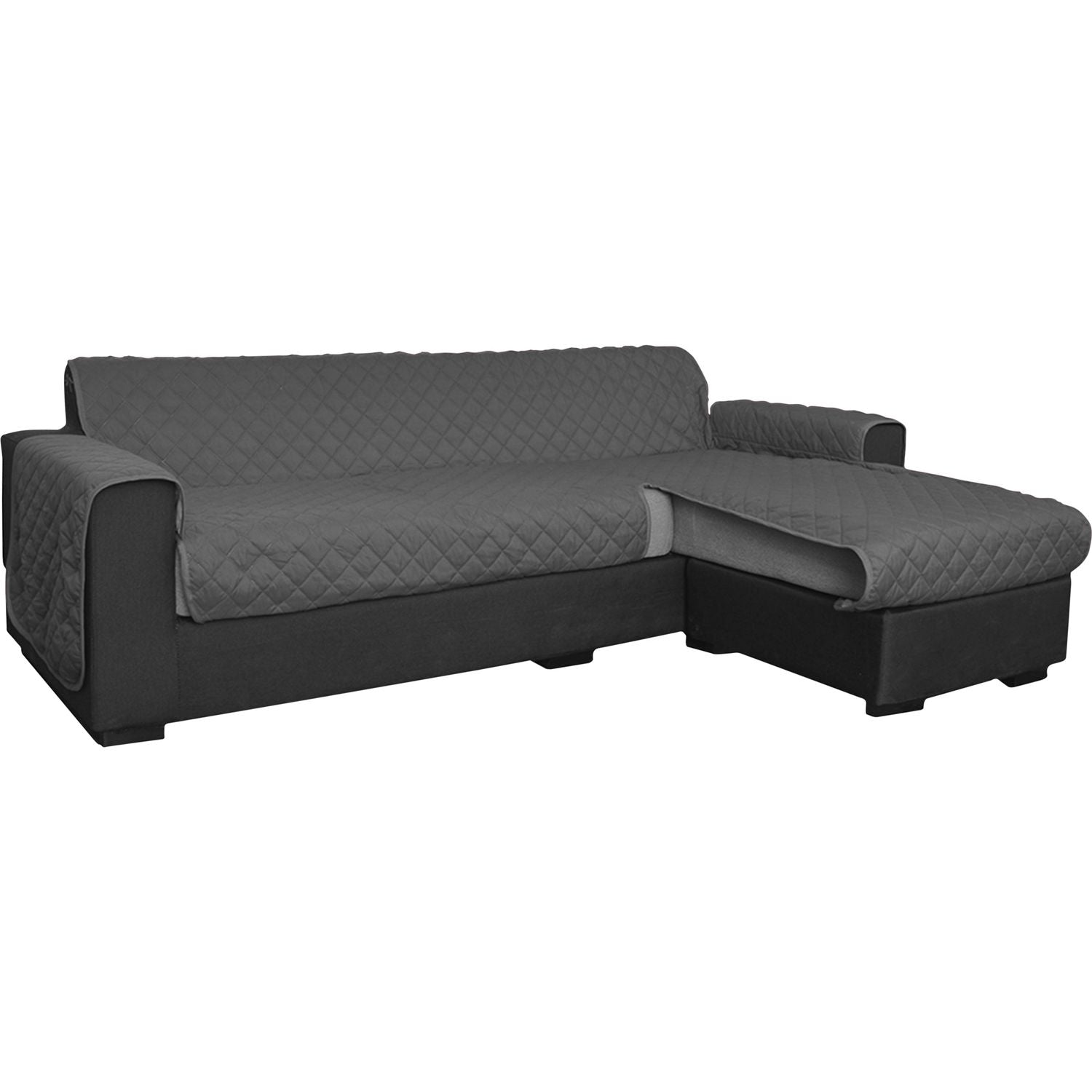 FRATELLI ZAMBETTI - Copridivano 3 posti con penisola Simple Grigio