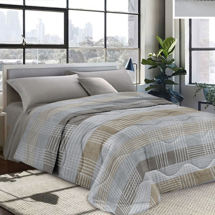 FRATELLI ZAMBETTI - Trapunta Matrimoniale Lavinia Stampata Microfibra Disegno 52 260x260 cm