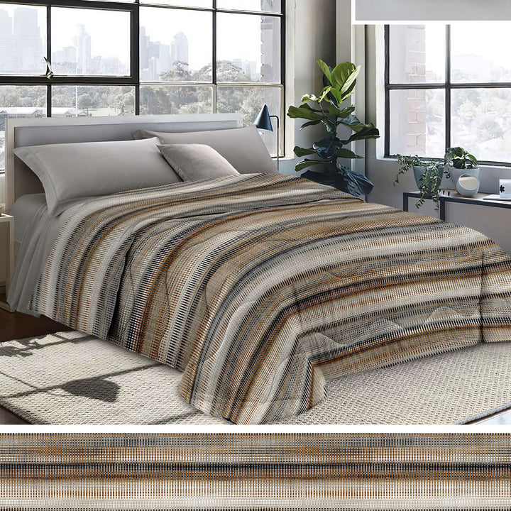 FRATELLI ZAMBETTI - Trapunta Letto Singolo Virginia Stampata Microfibra Disegno 8 160x250 cm