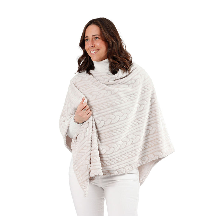 FRATELLI ZAMBETTI - Poncho Flannel Scialle 160x66cm